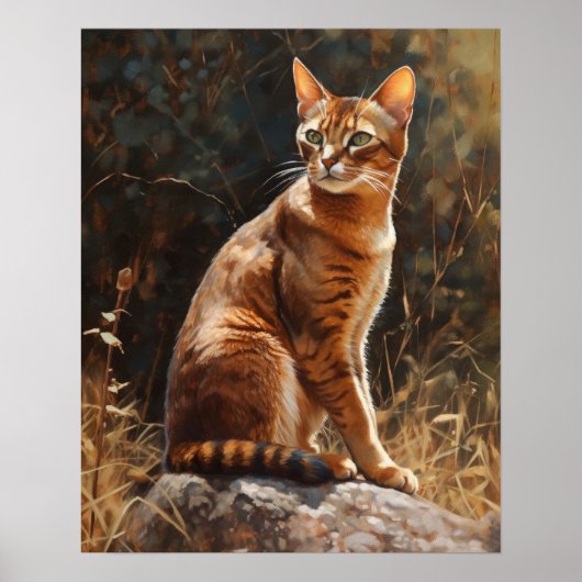 Niedliches abyssinian Cat Art Print Poster (Vorne)