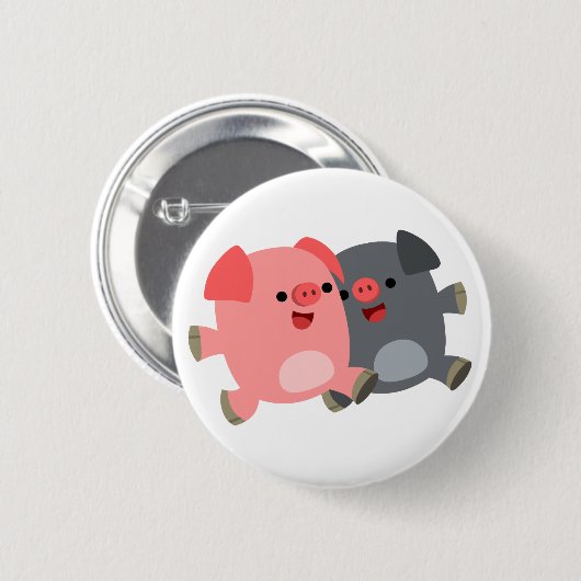 Niedliches Abzeichen für Schwarz und Weiß des Cart Button (Vorne & Hinten)