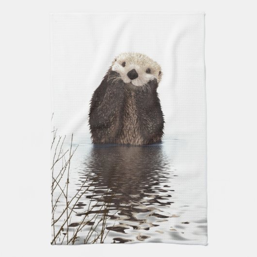 Niedliches Adorable Fluffy Otter Animal Handtuch (Vertikal)