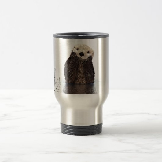 Niedliches Adorable Fluffy Otter Animal Reisebecher (Mittel)
