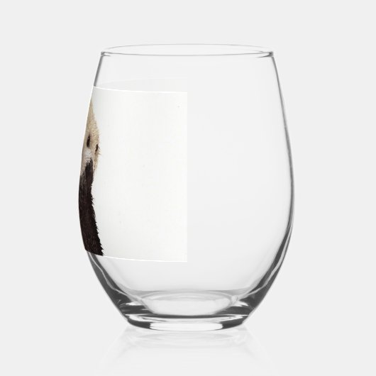 Niedliches Adorable Fluffy Otter Animal Weinglas Ohne Stiel (Links)