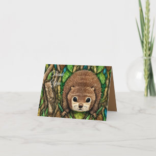 Niedliches Adorable Kleine Baby Beaver Dankeskarte