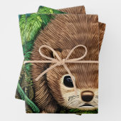 Niedliches Adorable Kleine Baby Beaver Geschenkpapier Set (Beispiel)