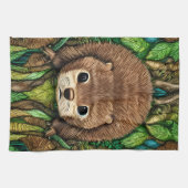 Niedliches Adorable Kleine Baby Beaver Geschirrtuch (Horizontal)