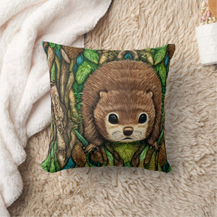 Niedliches Adorable Kleine Baby Beaver Kissen