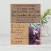 Niedliches Affe-Geschäft, das wir verheiratet Einladung (Stehend Vorderseite)