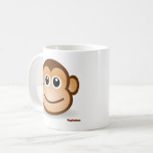 Niedliches Affe-Gesicht Kaffeetasse (Vorderseite Links)