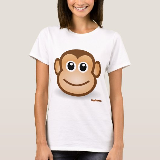 Niedliches Affe-Gesicht T-Shirt (Vorderseite)