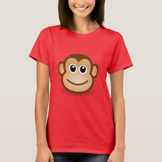 Niedliches Affe-Gesicht T-Shirt (Vorderseite)