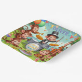 Niedliches Affenorchester 2 Jahre alter Geburtstag Pappteller (Gewinkelt)