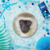 Niedliches Affeporträt Pappteller (Party)