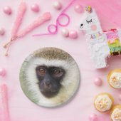 Niedliches Affeporträt Pappteller (Party)