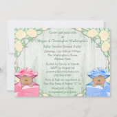 Niedliches African American Baby Gender Reveal Par Einladung (Rückseite)