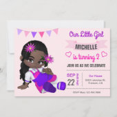 Niedliches afrikanisches amerikanisches einladung (Vorderseite)