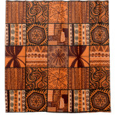 niedliches afrikanisches Fliesenmuster Duschvorhang (Vorderseite)