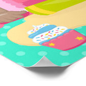 Niedliches Afrikanisches Mädchen gebacken Geburtst Poster (Ecke)