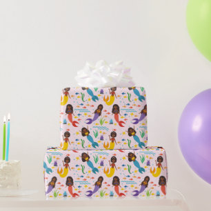 Niedliches Afrikanisches Meerjungfisch Geschenkpapier