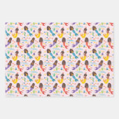 Niedliches Afrikanisches Meerjungfisch Geschenkpapier Set (Vorderseite)