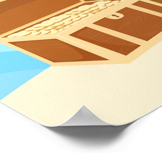 Niedliches Afrikanisches Piratengedicht Poster (Ecke)