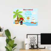 Niedliches Afrikanisches Piratengedicht Poster (Heimbüro)