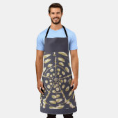 Niedliches afrikanisches Smart Blue Olive Green Ar Schürze (Getragen)