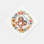 Niedliches Afrikanisches Twin Boys Kinderdusche Wa Serviette (Ecke)