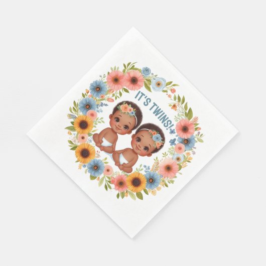 Niedliches Afrikanisches Twin Boys Kinderdusche Wa Serviette (Ecke)