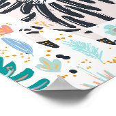 Niedliches afrikanisches Zebra-Kinderzimmer Poster (Ecke)