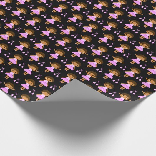 Niedliches afrikanisches Zeitungspapier Geschenkpapier (Ecke)