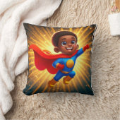 Niedliches Afro Superhero-Kissen Kissen (Decke)