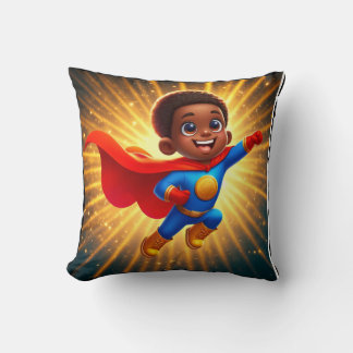 Niedliches Afro Superhero-Kissen Kissen