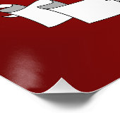 Niedliches Afroamerikanisches Baby mit Weihnachtsm Poster (Ecke)