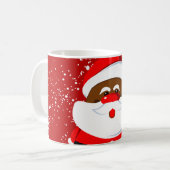 Niedliches afroamerikanisches Weihnachtsfest Kaffeetasse (Vorderseite Links)