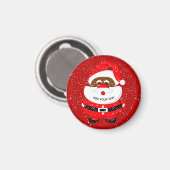 Niedliches afroamerikanisches Weihnachtsfest Magnet (Vorderseite/Rückseite)