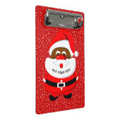 Niedliches afroamerikanisches Weihnachtsfest Mini Klemmbrett (Schrägansicht)