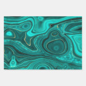 niedliches agiertes türkisfarbenes Muster Party Wr Geschenkpapier Set (Vorderseite 3)