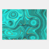 niedliches agiertes türkisfarbenes Muster Party Wr Geschenkpapier Set (Vorderseite 2)