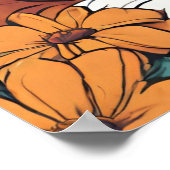 Niedliches Ai Basset Hound und Schmetterling in Bl Poster (Ecke)