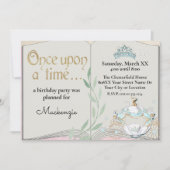 Niedliches Ainderella Fairytale-Buch Einladung (Vorderseite)