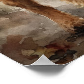 Niedliches Airedale Terrier Dog Art Print Poster (Ecke)