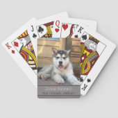 Niedliches Alaskan Malamute Puppy Doppy Template F Spielkarten (Rückseite)