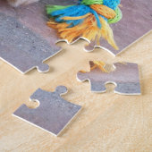 Niedliches Alaskan Malamute Puppy Nah-Up-Foto Puzzle (Seite)