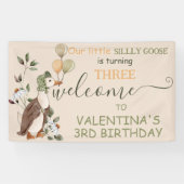 Niedliches Albernes Goose Kinderzimmer Rhymes Gebu Banner (Horizontal)