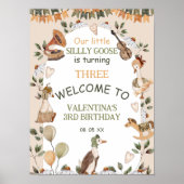 Niedliches Albernes Goose Kinderzimmer Rhymes Gebu Poster (Vorne)