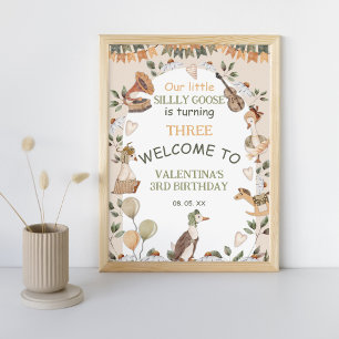 Niedliches Albernes Goose Kinderzimmer Rhymes Gebu Poster