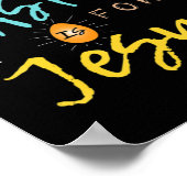 Niedliches Albernes Kaninchenöster für Jesus Shirt Poster (Ecke)