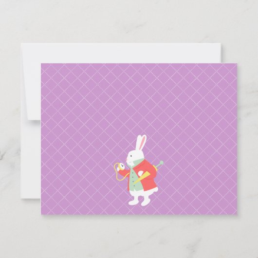 Niedliches Alice and Hatter Wonderland Teezeremoni Einladung (Rückseite)