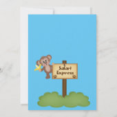 Niedliches All-In-Out-Dschungel Thema 1. Geburtsta Einladung (Rückseite)