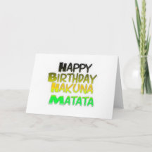 Niedliches alles Gute zum Geburtstag Hakuna Matata