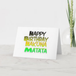 Niedliches alles Gute zum Geburtstag Hakuna Matata Karte
